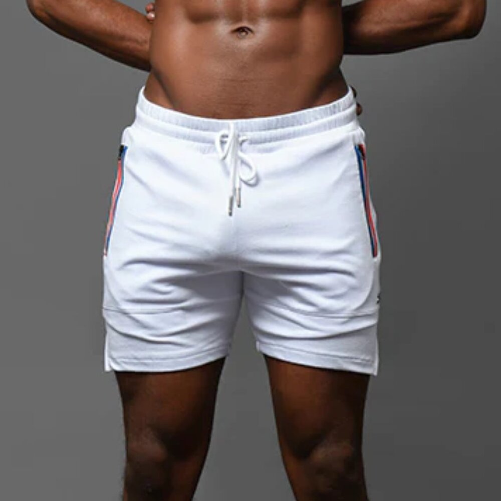 Andrew Christian Hero Training Shorts (6" Inseam) - WHITE / L
